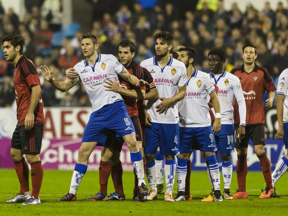 Una imagen del Real Zaragoza-Mirandés, último partido disputado en La Romareda