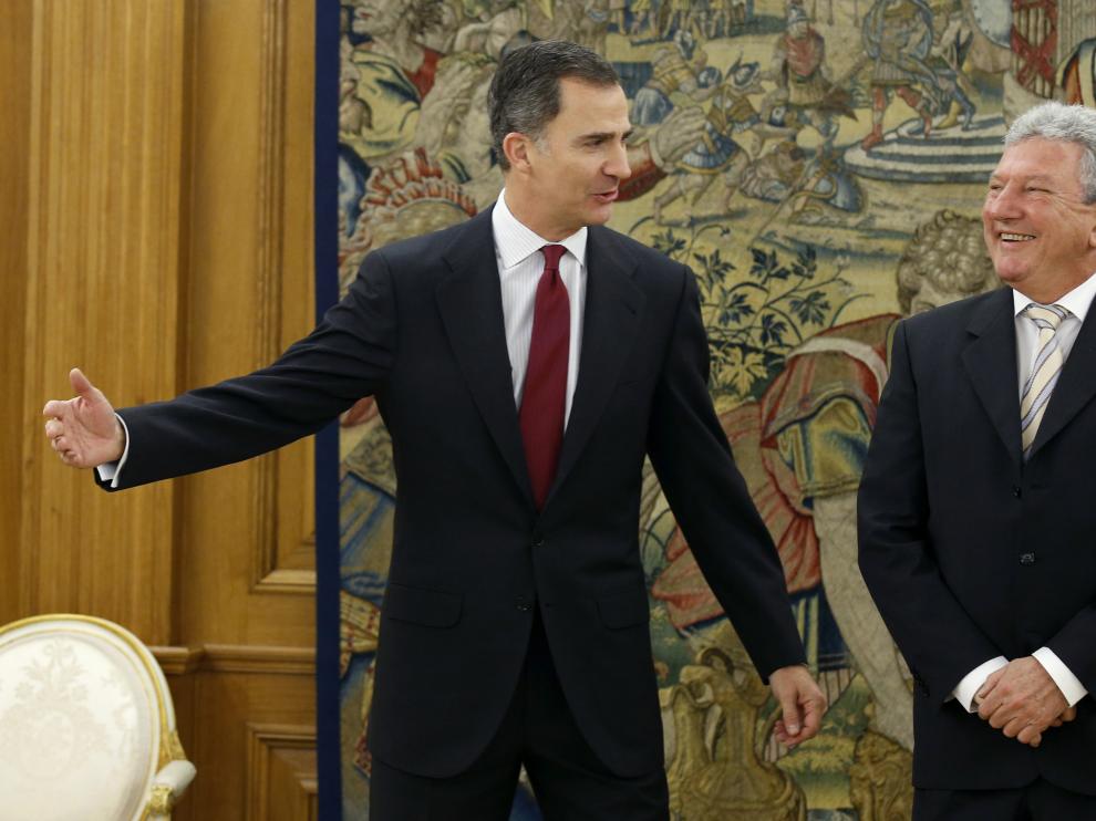 El Rey recibe al diputado de Nueva Canarias, Pedro Quevedo