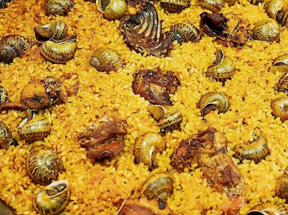 Arroz con conejo y caracoles en El Rincón de Luis.