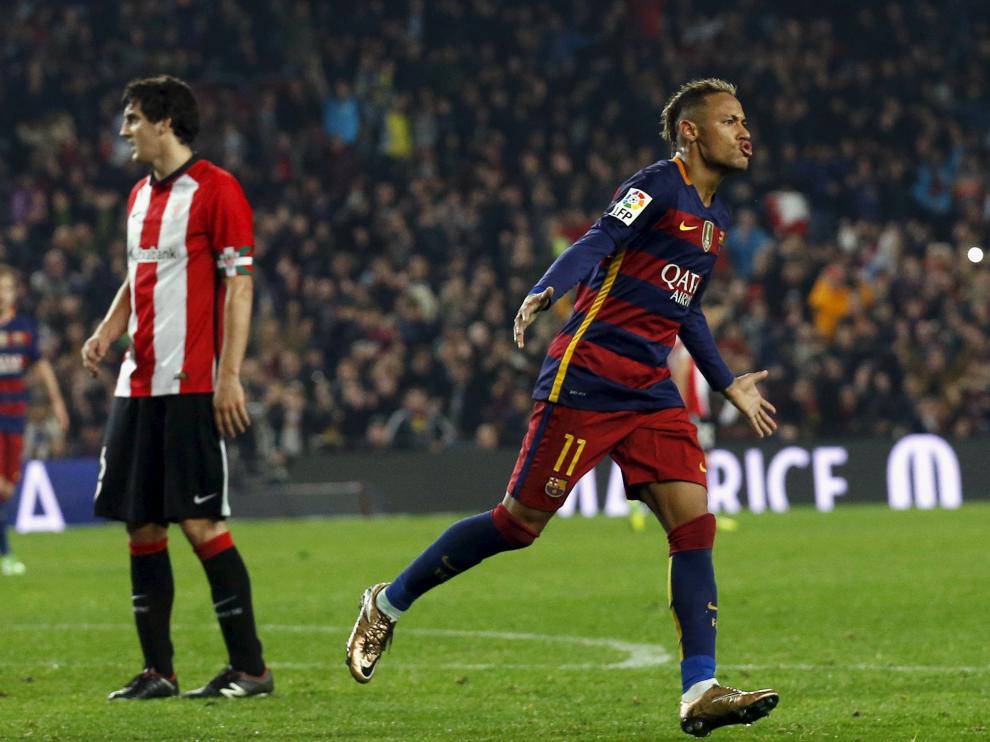 Neymar marcó uno de los goles que le dio la victoria al Barcelona.