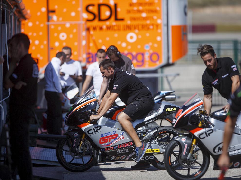 Imagen de los boxes en el último Gran Premio de Moto GP de Aragón, el pasado septiembre.
