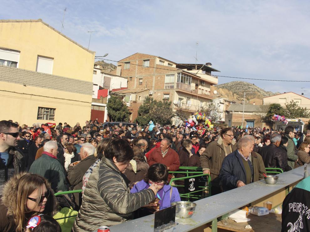 La festa del Tossino en Albelda.