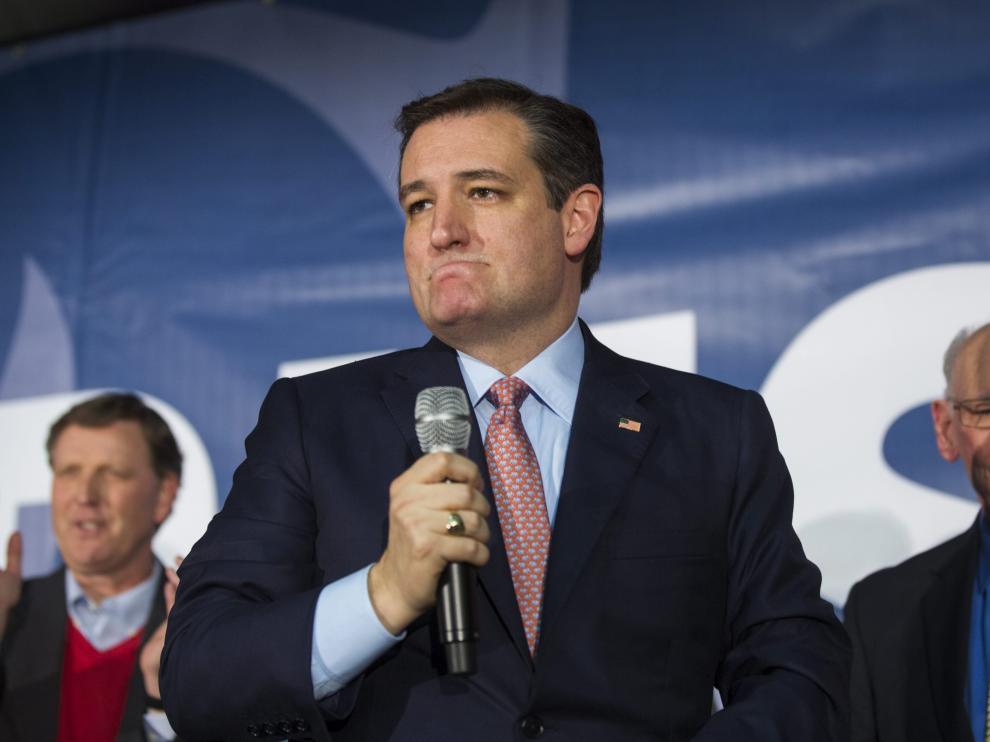Ted Cruz en uno de los actos de campaña de las primarias estadounidenses.