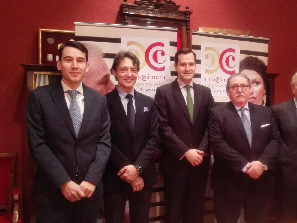Germán Barraqueta (Quirónsalud), José Antonio González (Pikolin), Jesús Egido (BSH), Manuel Teruel (presidente de la Cámara de Comercio), Juan Manuel Blanchard (Cefa) y Eduardo Sanz (Airtex).