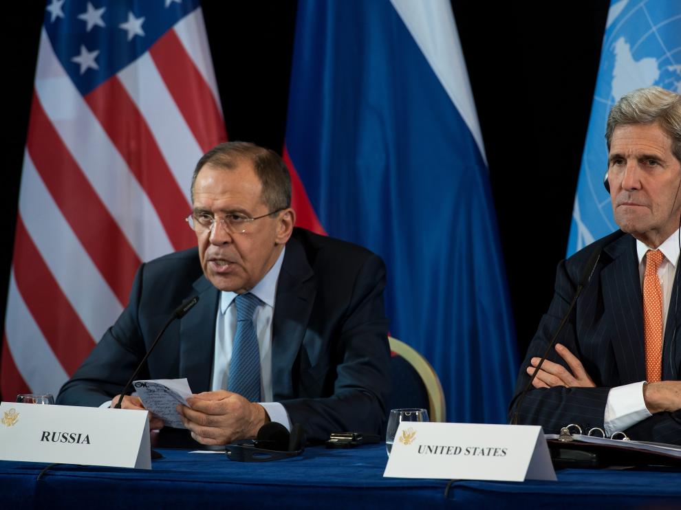 Sergei Lavrov y John Kerry.