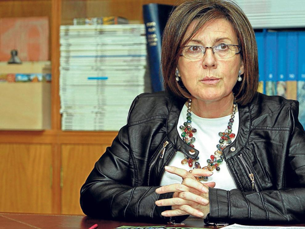 La cabeza de lista del PP al Senado por Soria, Marimar Angulo, durante la entrevista para HERALDO.