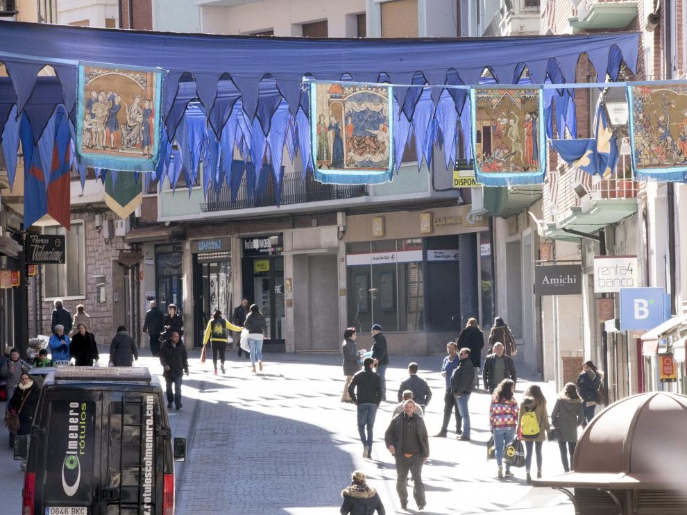 Decoración en las calles de Teruel.