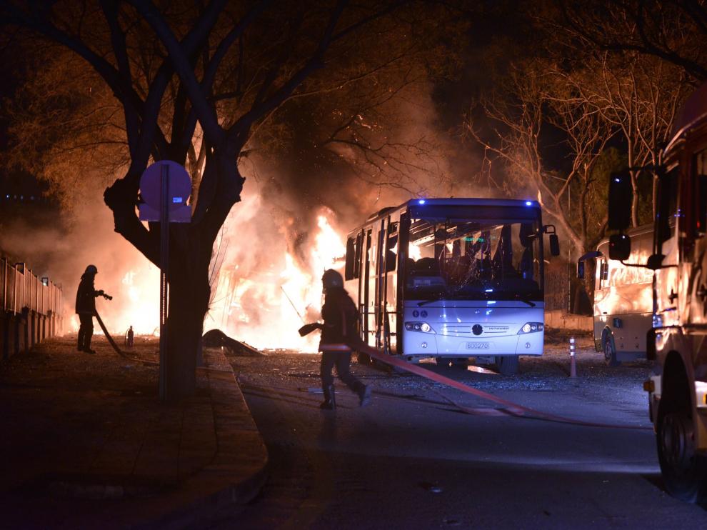 Lugar de la explosión en la capital turca.
