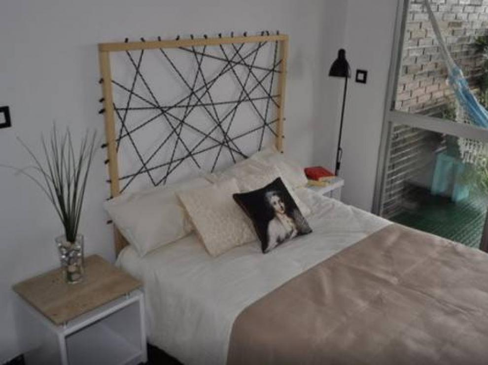 Una de las habitaciones ofrecidas en Zaragoza en el portal Airbnb