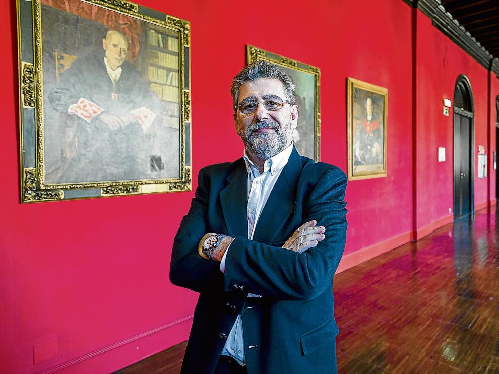 Mayoral, esta semana, en los pasillos del edificio del Paraninfo de Zaragoza.