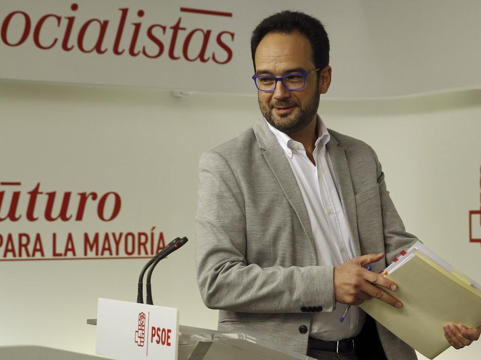 El portavoz del PSOE en el Congreso, Antonio Hernando.