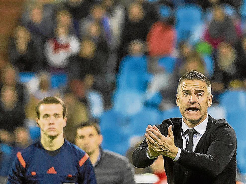 Lluís Carreras, durante un partido del Real Zaragoza