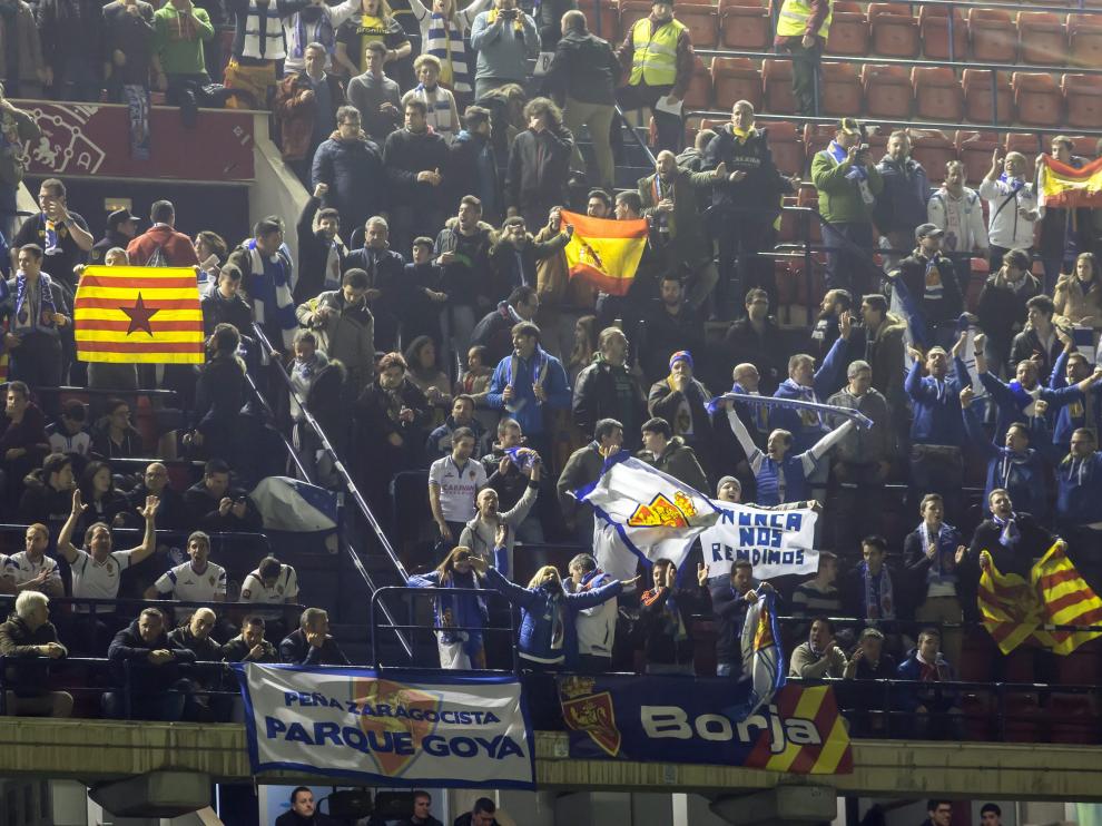 La afición zaragocista estuvo representada.