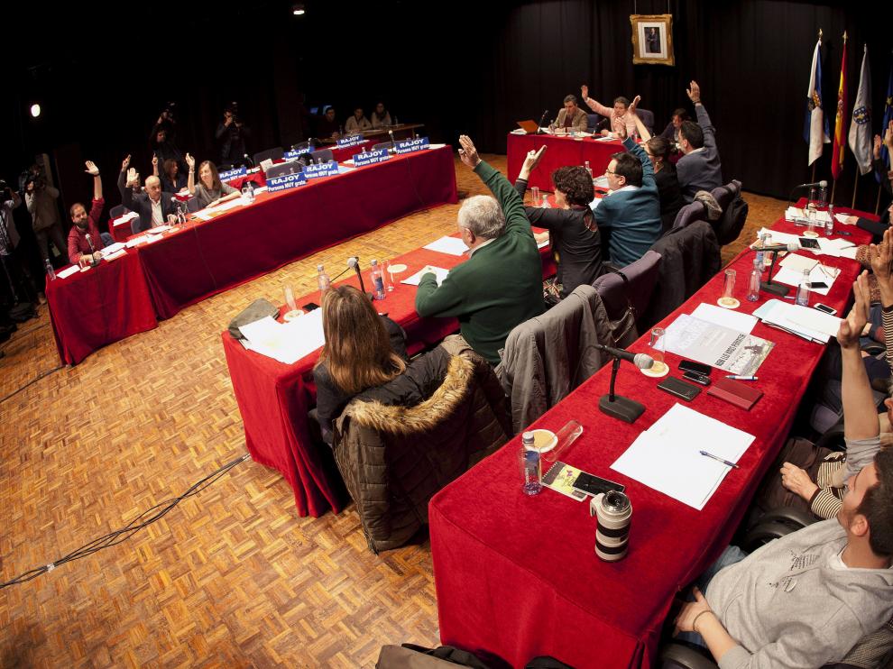 Imagen del pleno del Ayuntamiento de Pontevedra.