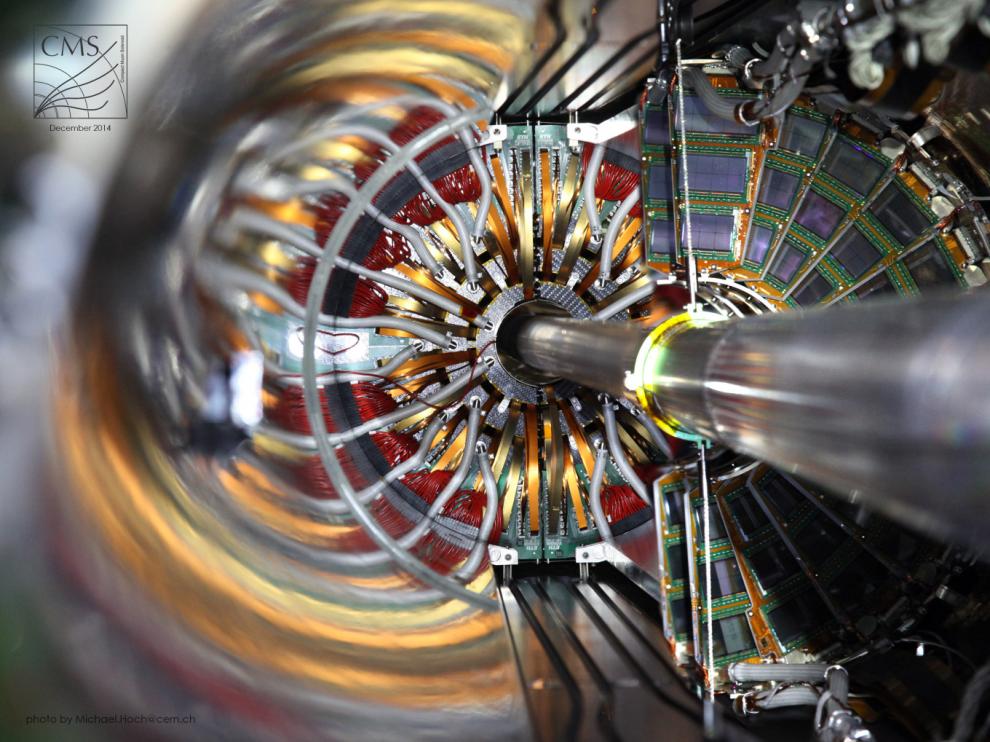 Detector de píxeles del experimento CMS del Cern. No hay sitio para un cable más.
