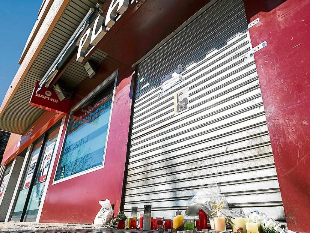 Lugar del crimen y fotografías de la víctima, Soraya Gutiérrez, y su asesino, Rubén Moreno.