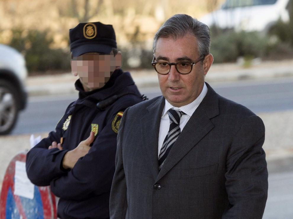 Diego Torres, a su llegada al juzgado.
