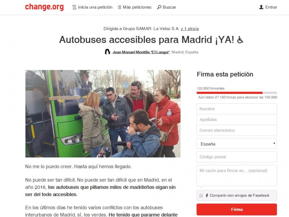 Iniciativa de El Langui en Charge.org