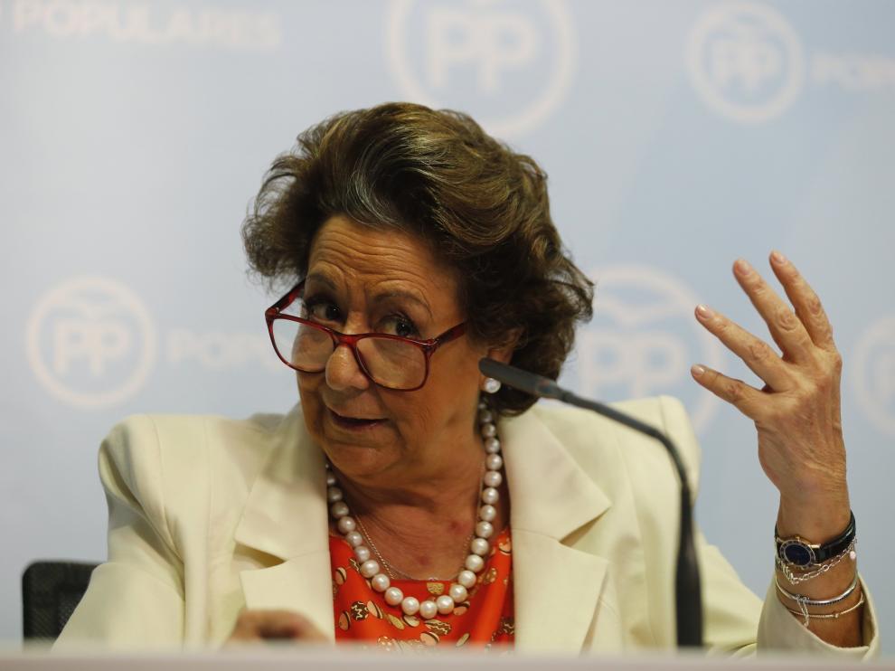 La exalcaldesa de Valencia y senadora, Rita Barberá.