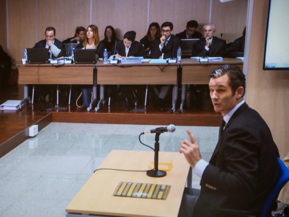 Urdangarin se ha sentado en el banquillo en el juicio del caso Nóos.