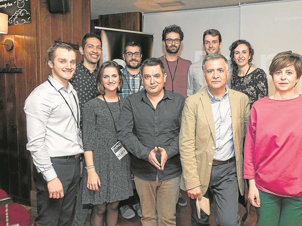 En la superior, Gerardo Maza, Jorge Alfaro, Alberto López, Cristian Egio y Beatriz López. En la fila inferior, Tautvydas Zabulionis, Carmen Orensanz, Fernando Monzón, Javier Lozano y Olga Larrubia.