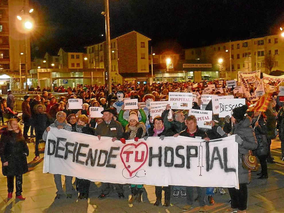 Cabecera de la manifestación, que recorrió el centro de la ciudad.
