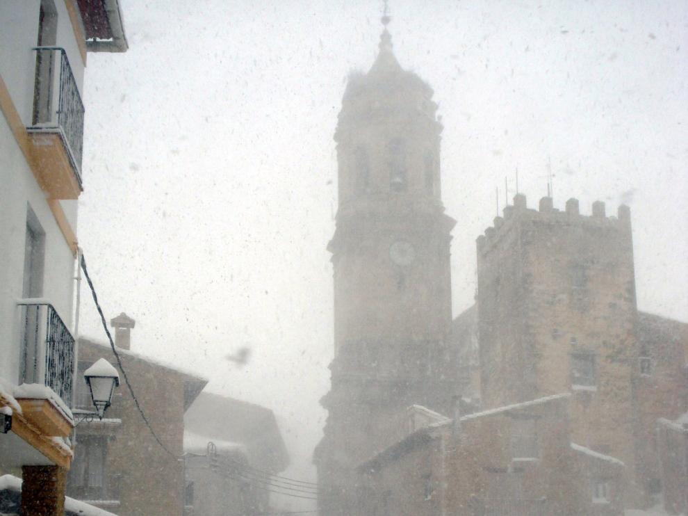 Temporal de nieve y lluvia en Aragón