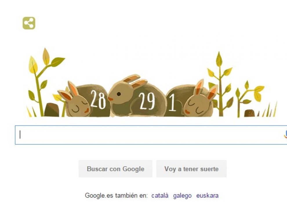 Google dedica su doodle a 2016, año bisiesto
