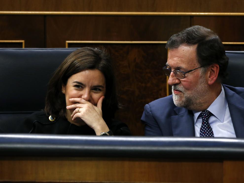Soraya Sáenz de Santamaría y Mariano Rajoy en una imagen de archivo