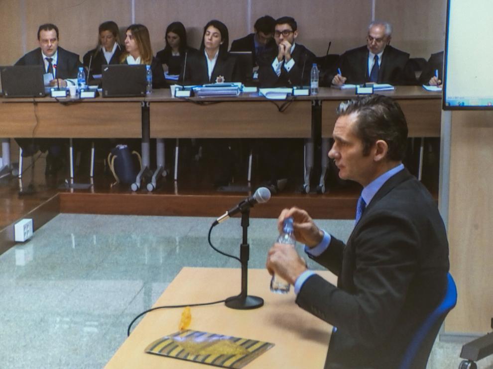 Iñaki Urdangarin durante el juicio del caso Nóos.