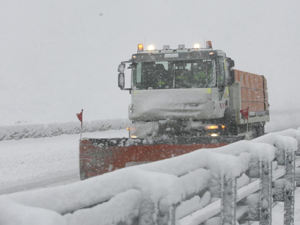Temporal de nieve y lluvia en Aragón