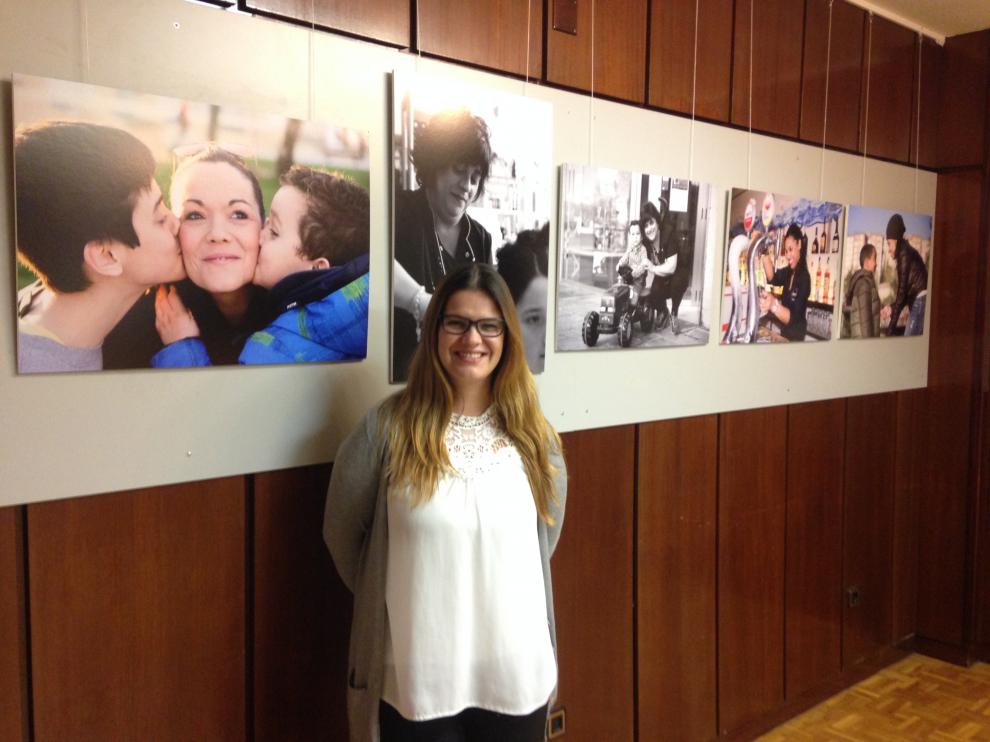 La fotógrafa María Albero, en la exposición.