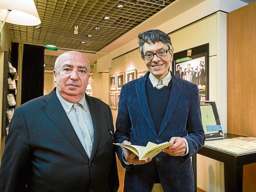 José Cereijo derecha estuvo acompañado en la presentación por el zaragozano Ángel Guinda.