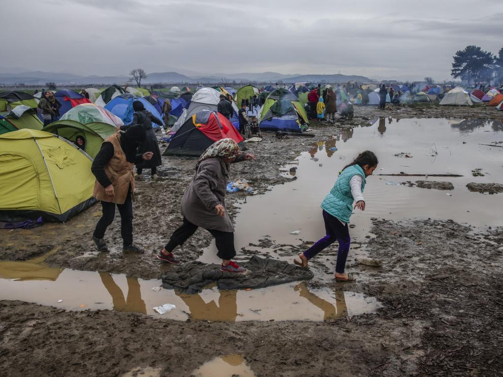 Refugiados en Grecia.