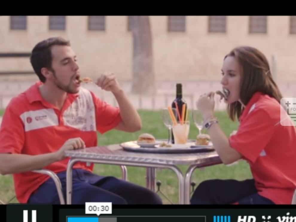 Fotograma del vídeo sobre informadores turísticos de Zaragoza