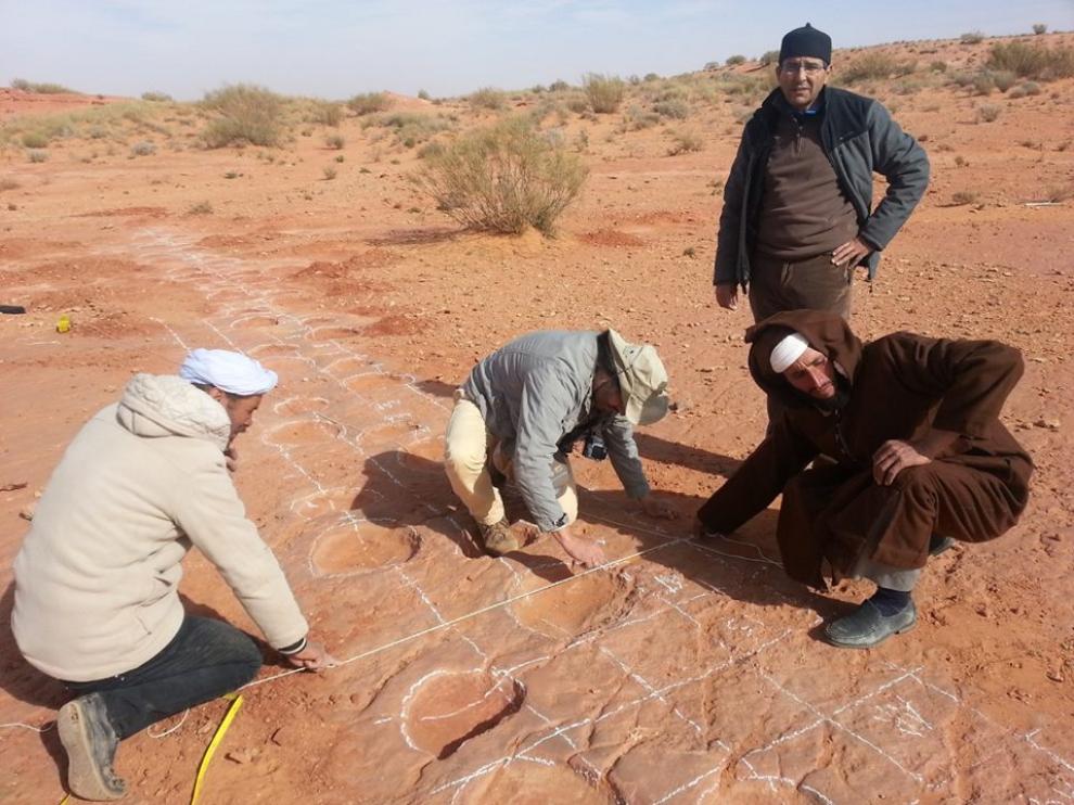 Afloramientos de icnitas en Marruecos.