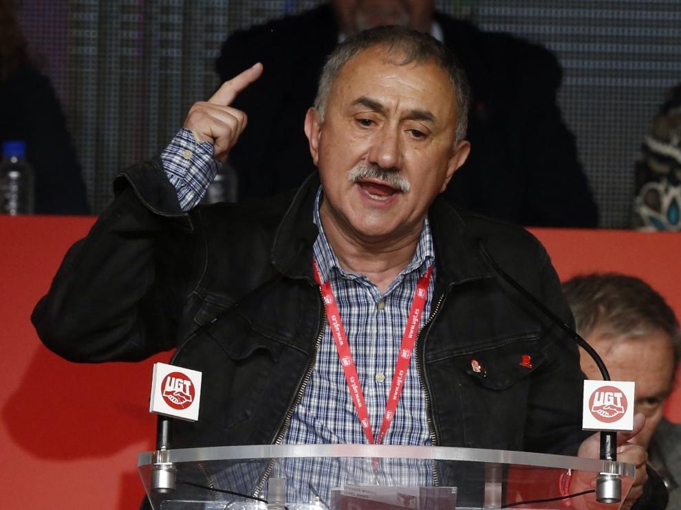 Álvarez en el congreso de UGT, tras ser elegido secretario general.