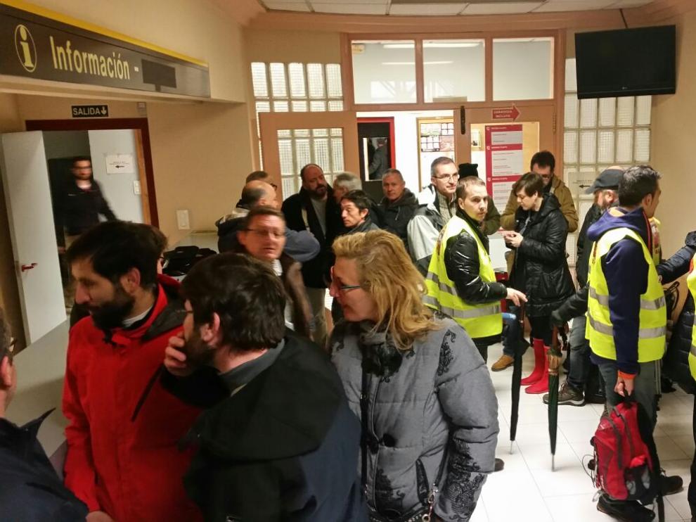 Concentración de los trabajadores en Movilidad