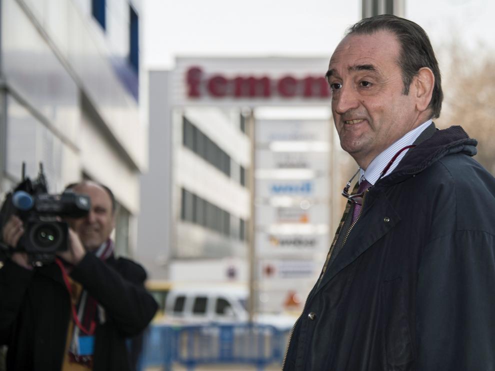 El notario barcelonés Carlos Masià Martí a su llegada a la Escuela Balear de la Administración Pública.
