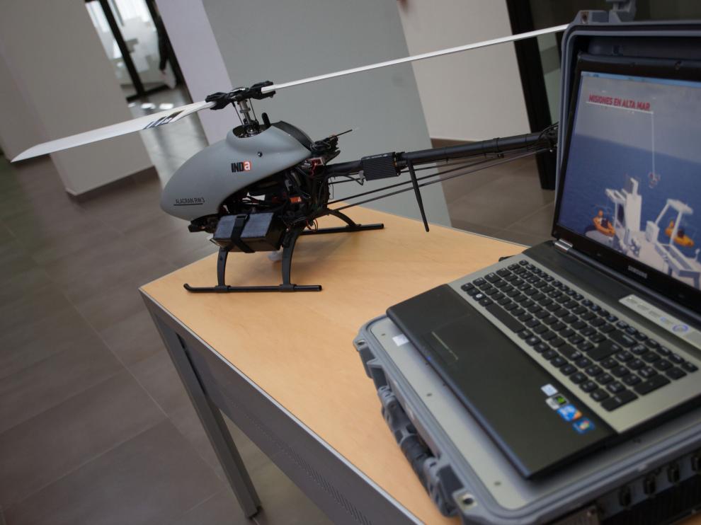 Inda presentó su helicóptero-dron en el foto de seguridad de Itainnova