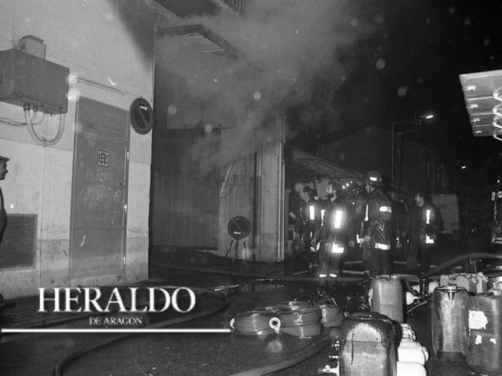 Imagen del incendio de Asinez en 1989
