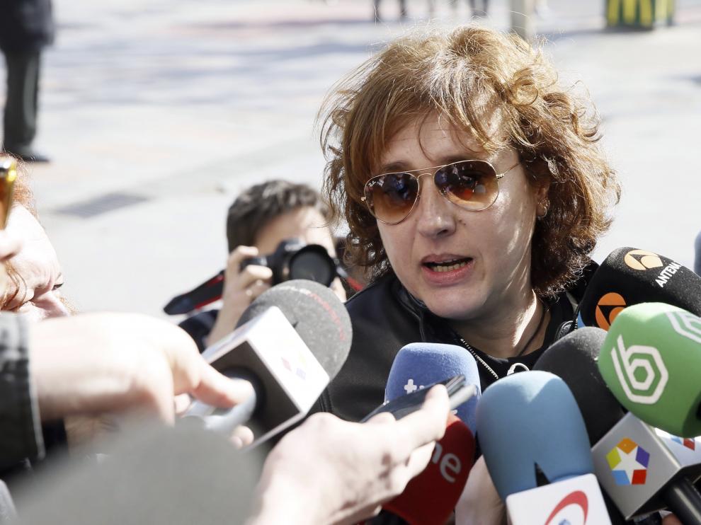 Teresa Romero a su llegada los juzgados de Plaza Castilla de Madrid.