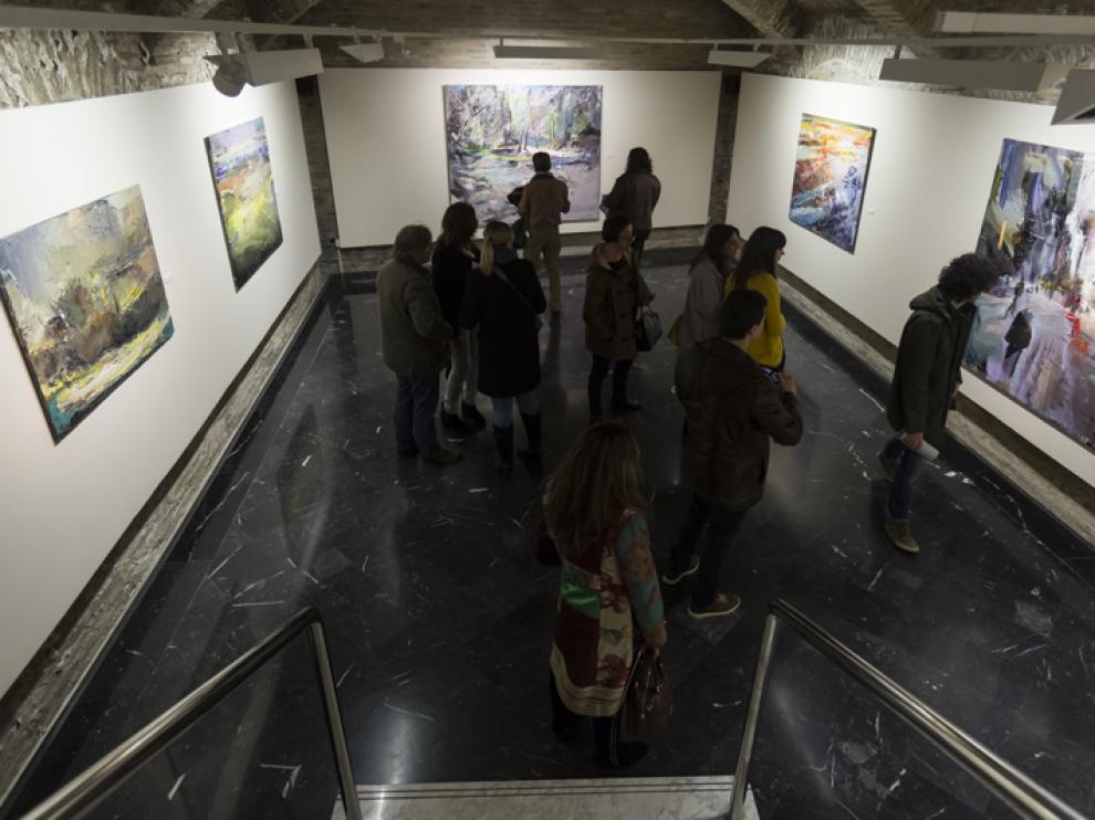 La jornada inaugural estuvo muy animada con la presencia de muchos alumnos del pintor.