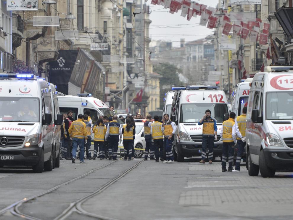 Calle Istiklal de Estambul, donde se ha producido el atentado suicida.