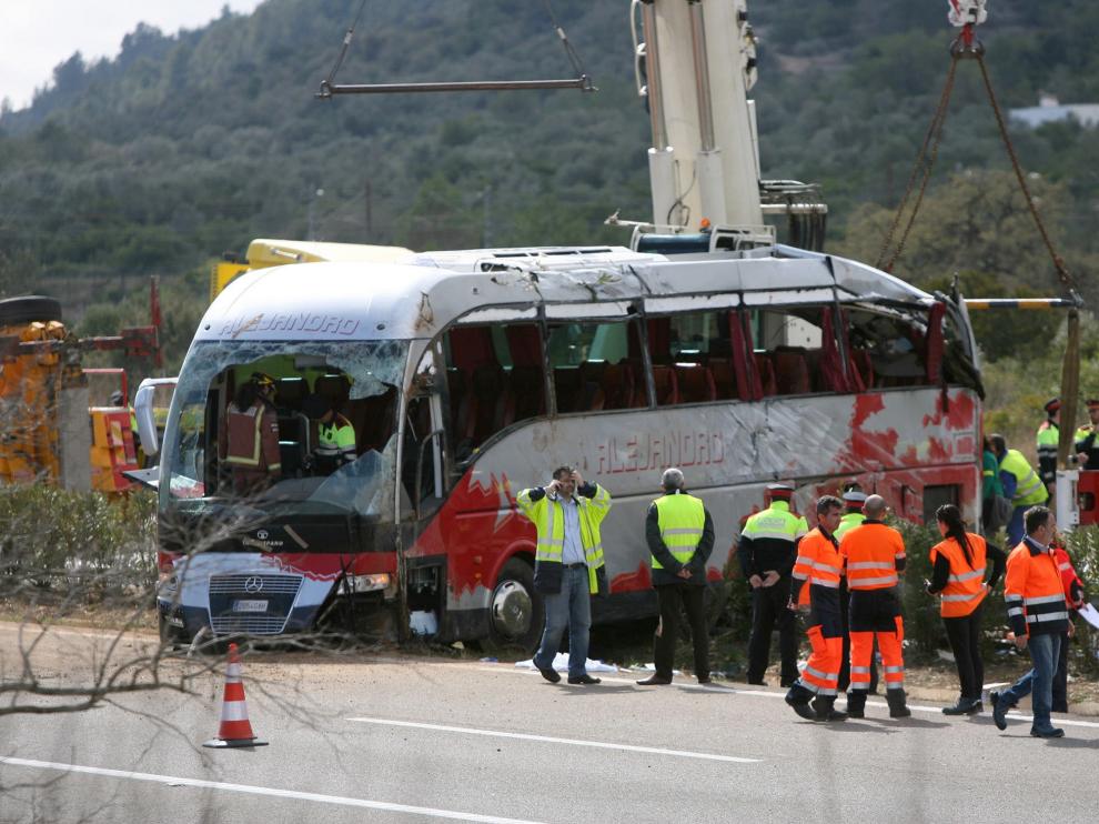 ESPAÑA ACCIDENTE AUTOBÚS