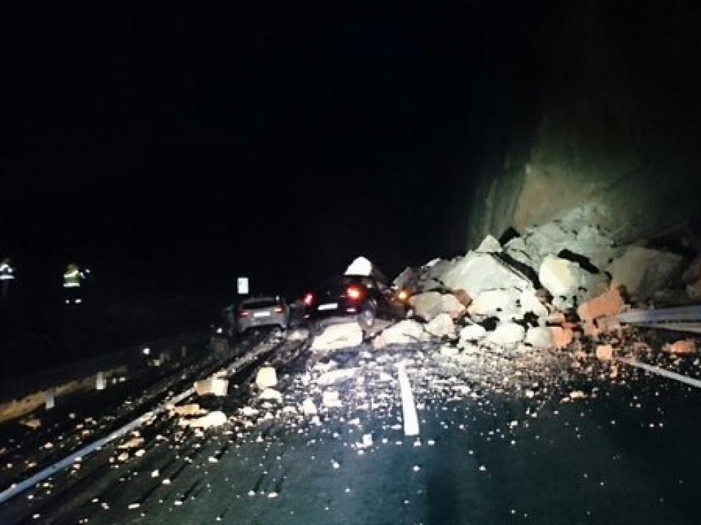 Desprendimiento de rocas en Monrepós