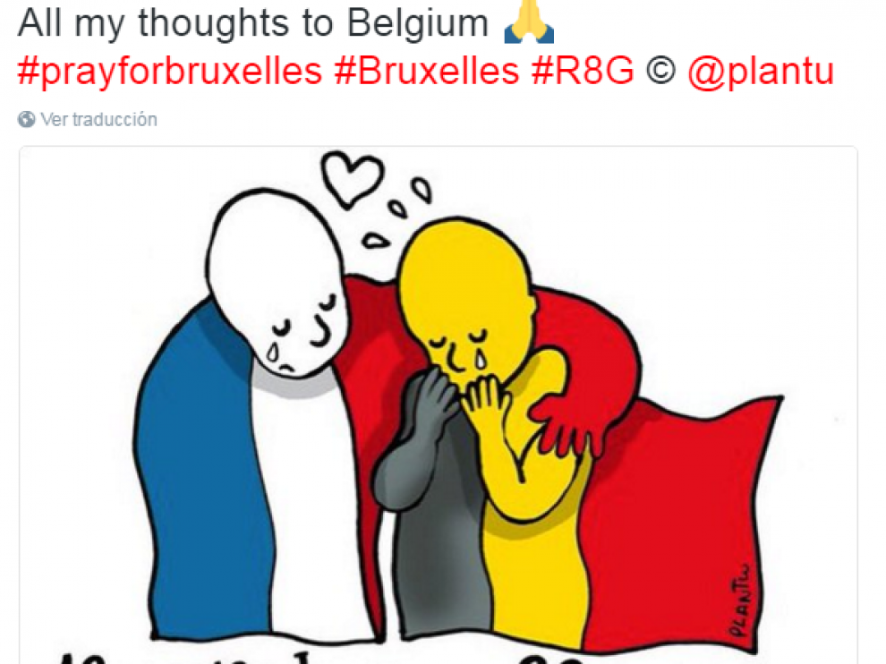 Muestras de solidaridad en las redes sociales