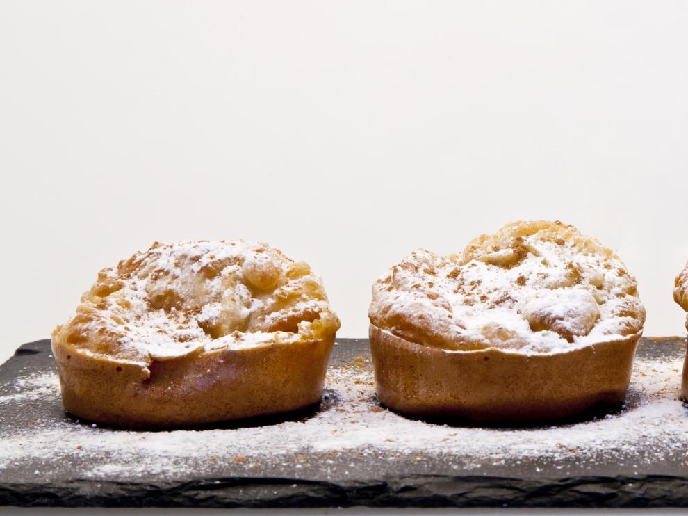 Buñuelos rellenos de manzana.
