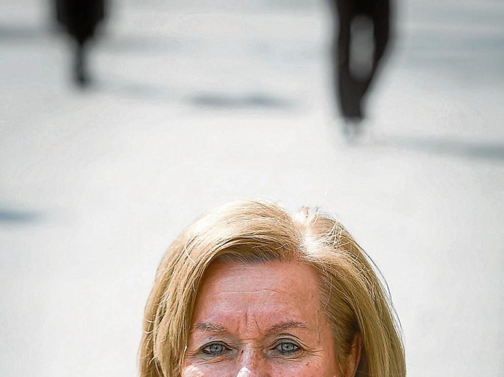 La presidenta de Arbada, Nieves Larrarte, en Zaragoza.