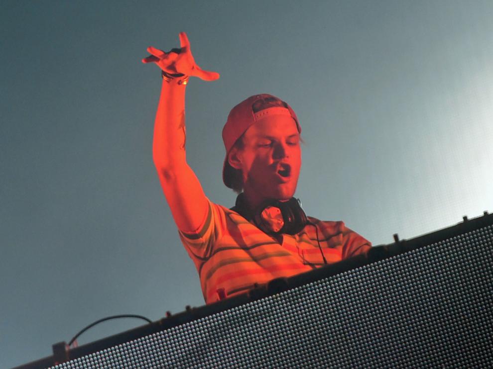 El DJ sueco Avicii en uno de sus shows.